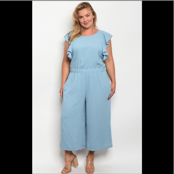 NWT Light Blue Jumpsuit - Picture 2 of 5